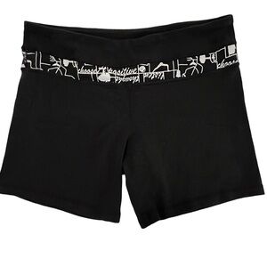 Lululemon Reversible Women’s Vintage Bike Shorts old school black white 8